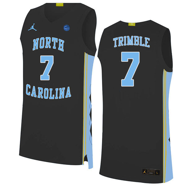 Men #7 Seth Trimble North Carolina Tar Heels College Basketball Jerseys Stitched Sale-Black